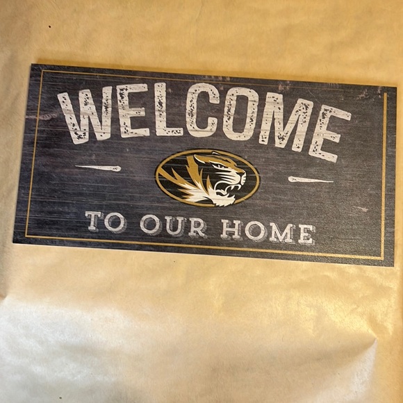 🎉🎉HP🎉🎉MIZZOURI WOOD SIGN "WELCOME TO OUR HOME" - Picture 1 of 6